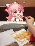 Fujiwara_no_Mokou McDonalds edit // 1316x1754 // 427.1KB